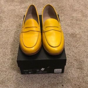 J Crew mustard loafers